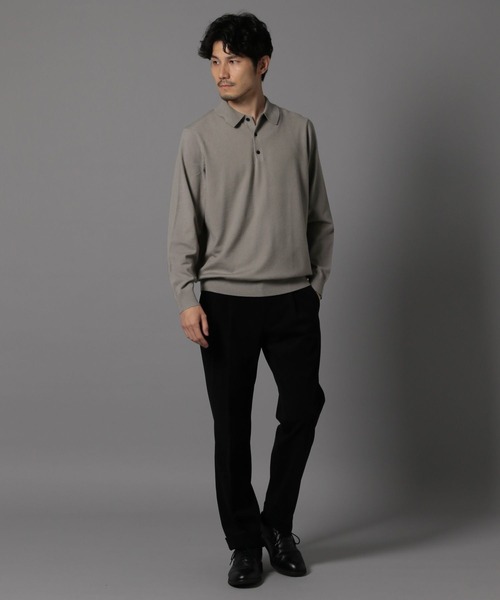 「GLOBAL WORK」 長袖ニット LARGE ライトベージュ メンズ_画像8