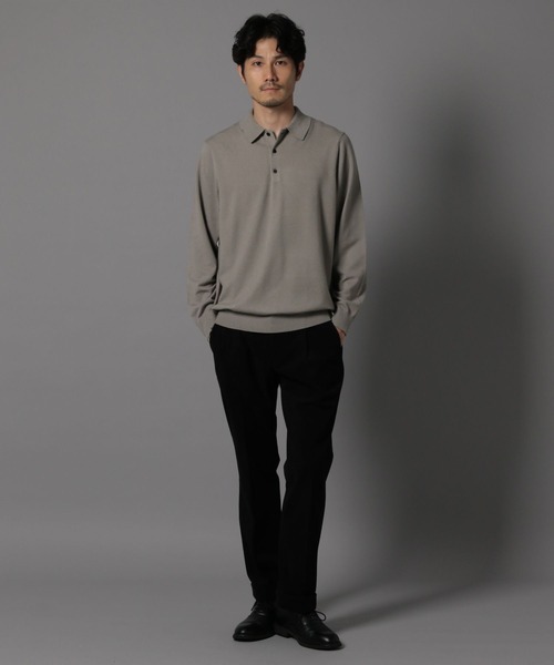 「GLOBAL WORK」 長袖ニット LARGE ライトベージュ メンズ_画像9