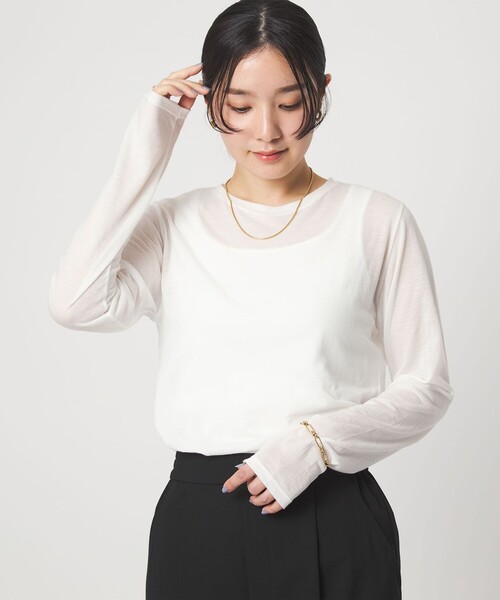トップス 新品未使用 タックスリーブトップス/MAJESTIC LEGON(マジェスティックレゴン