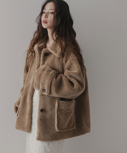 「rectangle」 ジャケット FREE モカ レディース_画像2