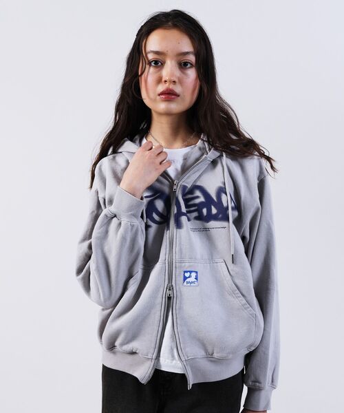 「SEQUENZ」 ジップアップパーカー LARGE ブラック メンズ_画像9