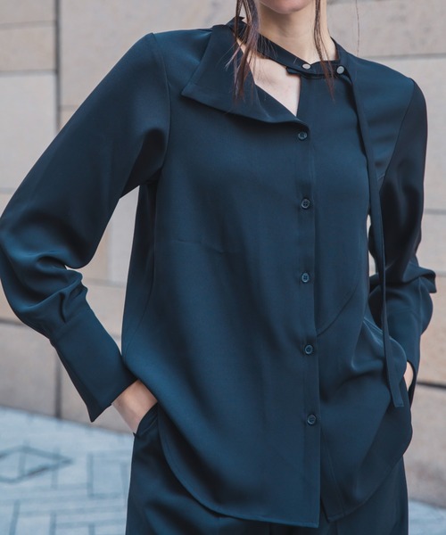 「LEANN MOMENT」 長袖シャツ フリー ホワイト レディース_画像4