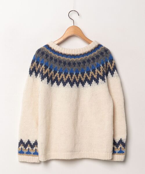 「BEAMS BOY」 長袖ニット ONE SIZE ホワイト レディース_画像2