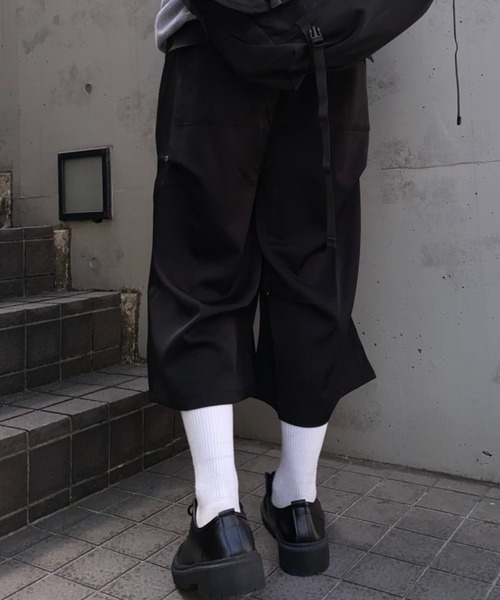 lilful ハーフパンツ スラックス 短パン 「26年春夏新作」タックワイド