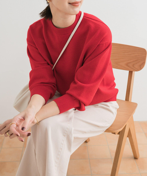 「URBAN RESEARCH DOORS」 長袖ニット MEDIUM ベージュ レディース_画像3