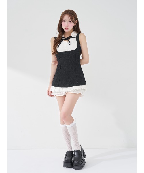 darich クラシカルドッキングフリルミニワンピース FL クラシカルドッキングフリルミニワンピース – Darich