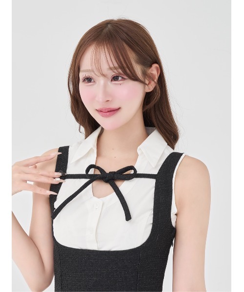 ダーリッチ クラシカルドッキングフリルミニワンピース ブラック フリー クラシカルドッキングフリルミニワンピース – Darich