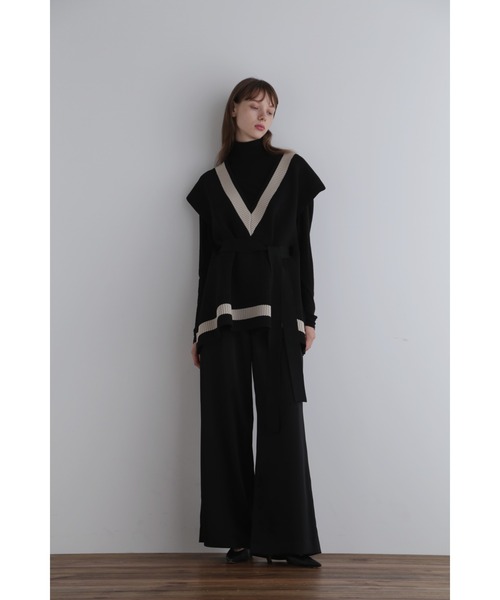 【値下げ】美品LE PHILルフィル ベスト　ジレ　ブラック LE PHIL（ル フィル） ベスト F ブラック系その他 レディース