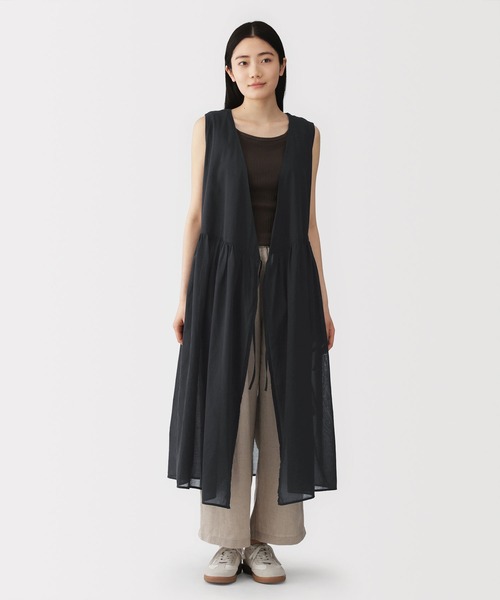 無印良品（MUJI） ワンピース 婦人 強撚 シアーカシュクールワンピース