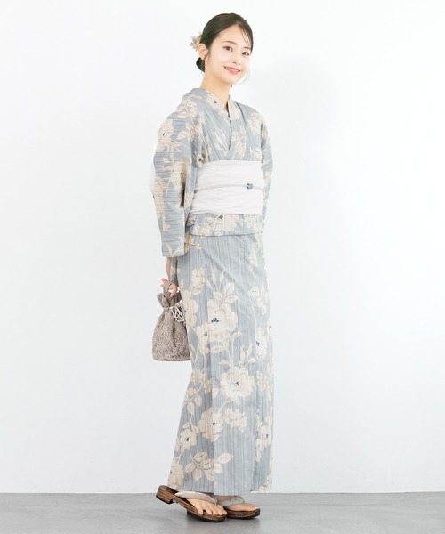 浴衣 誰でも簡単キレイに決まる！ ニュアンスカラー浴衣2点セット（浴衣・兵児帯） レディースの画像
