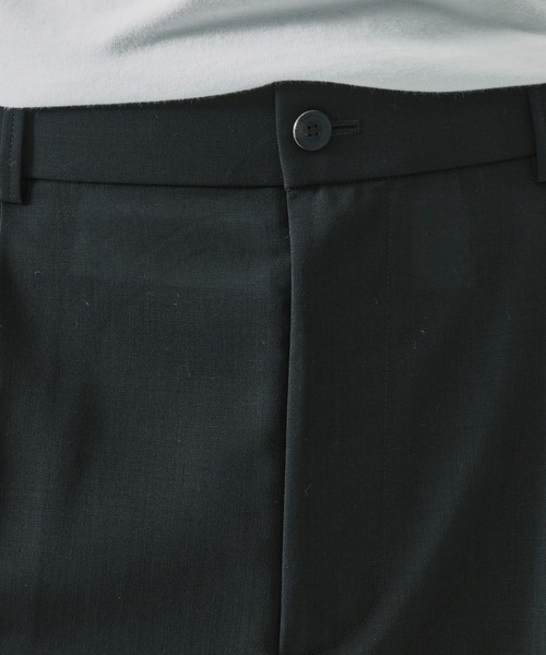 スラックス 「ATON / エイトン」別注TWIST WOOL GAUZE TWO TUCKED EASY PANTS メンズの画像