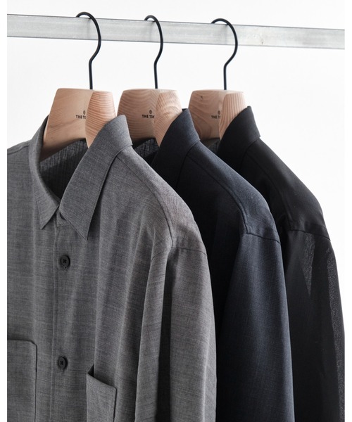 スラックス 「ATON / エイトン」別注TWIST WOOL GAUZE TWO TUCKED EASY PANTS メンズの画像
