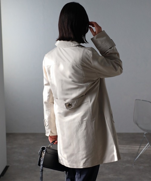 「RIRIYANO」 トレンチコート LARGE ブラック レディース_画像7