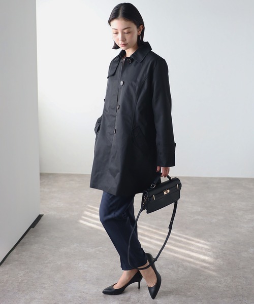 「RIRIYANO」 トレンチコート LARGE ブラック レディース_画像9