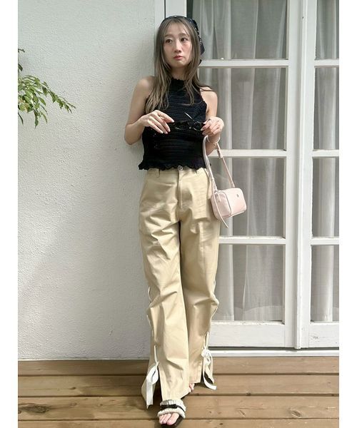 LILY BROWN（リリーブラウン） ワイドパンツ パンツ レースアップ
