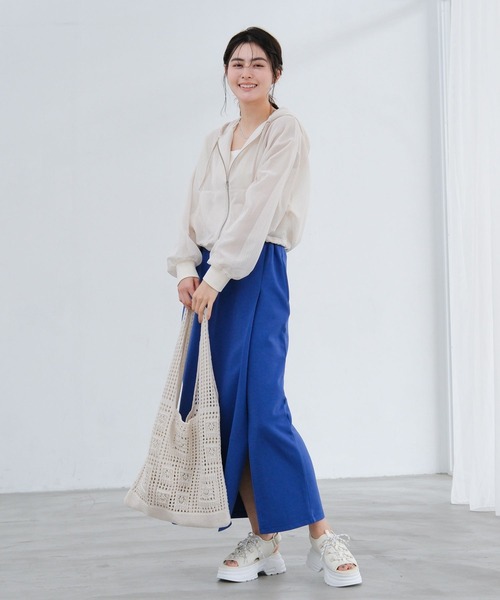 【HERMES】フランス製　マルジェラ期　フロントスリットタイトスカート LAKOLE（ラコレ） ロング スカート フロントスリットナロースカート