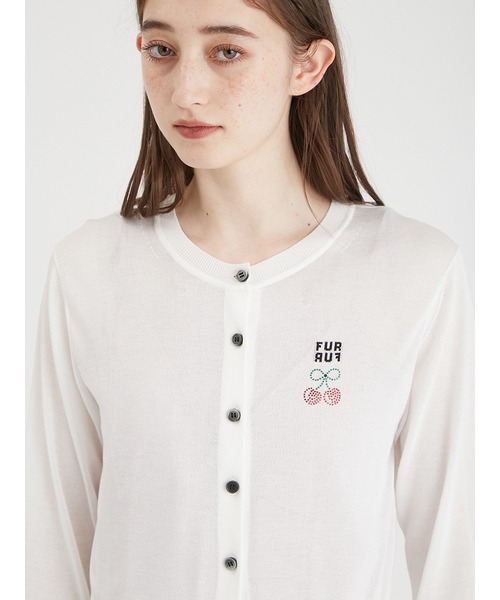 fur fur - 未使用 ファーファー モヘヤブレンド 長袖 ニット カーディガン F ピンク furfur ロング RWNT184076 レディース FURFUR（ファーファー） ニットカーディガン FREE ピンク レディース