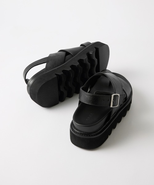 CLEL（クレイル） サンダル 「CLEL」Cow Leather/High Sole Leather