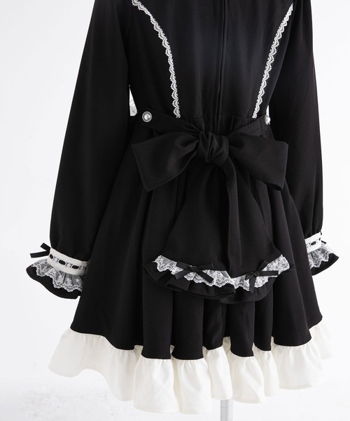 「DearMyLove」 長袖ワンピース MEDIUM ベビーピンク レディース_画像2
