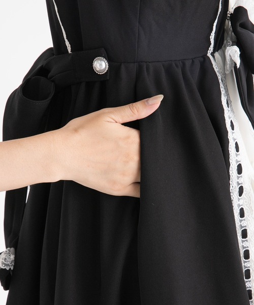 「DearMyLove」 長袖ワンピース MEDIUM ベビーピンク レディース_画像8