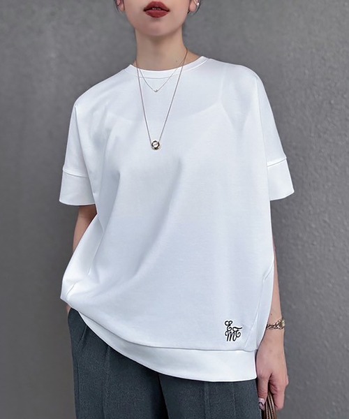 「Emma Taylor」 半袖Tシャツ FREE ネイビー レディース_画像4