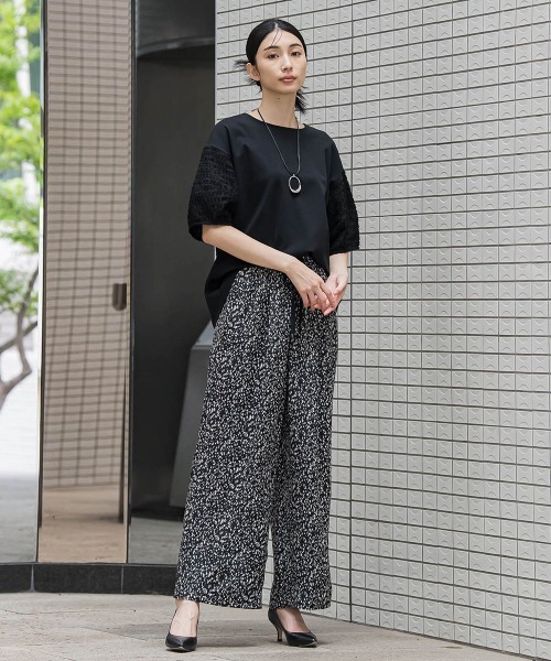 「la.f…」 半袖カットソー 9号 ホワイト レディース_画像9