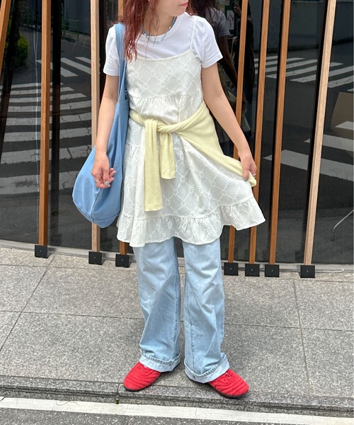 「PILIT」 キャミソールワンピース MEDIUM オフホワイト レディース_画像7
