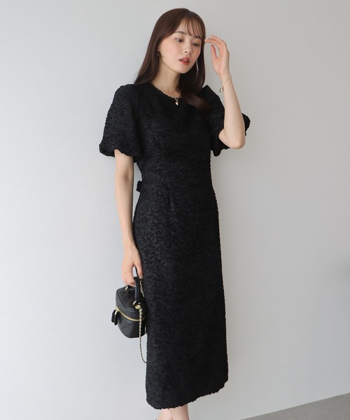 「BLUEEAST」 半袖ワンピース LARGE ブラック×ブラック レディース_画像2