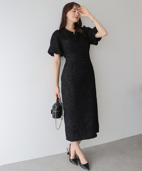 「BLUEEAST」 半袖ワンピース LARGE ブラック×ブラック レディース_画像4
