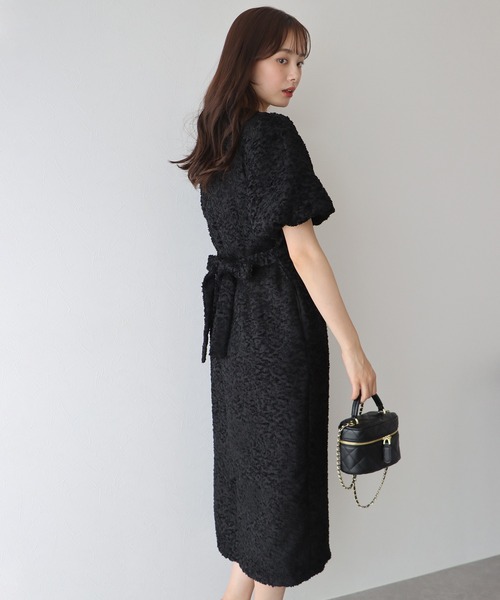 「BLUEEAST」 半袖ワンピース LARGE ブラック×ブラック レディース_画像5