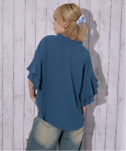 ブラウス シャツ 「袖フリル・抜け感」カットスキッパーシャツ／フェミニン×ナチュラル／春夏／全4色 レディース | ブランド登録なし | 13