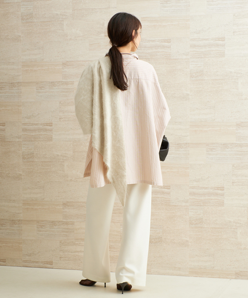 極美品 Plage 今季 26年Light OX Ponchoシャツ ホワイト plage（プラージュ） ブラウス シャツ 「追加」Light OX Poncho シャツ