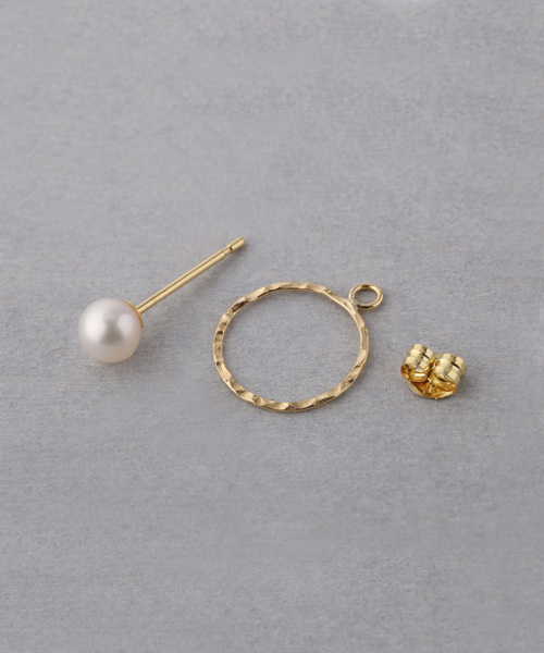 SIENA ROSE ピアス パールとフープの3WAYピアス レディース