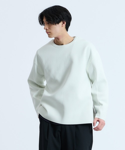 ニット ESTNATION / ミラノリブサイドジップクルーネックニット＜ECOPET＞