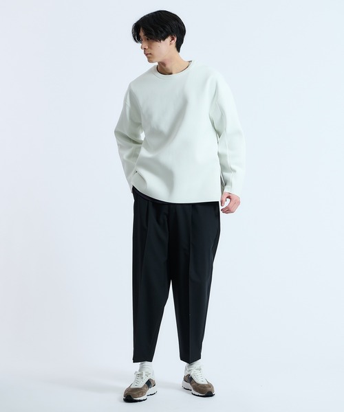 ニット ESTNATION / ミラノリブサイドジップクルーネックニット＜ECOPET＞