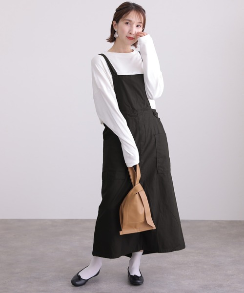 ElegChic サロペット オーバーオール ツイルエプロンサロペット
