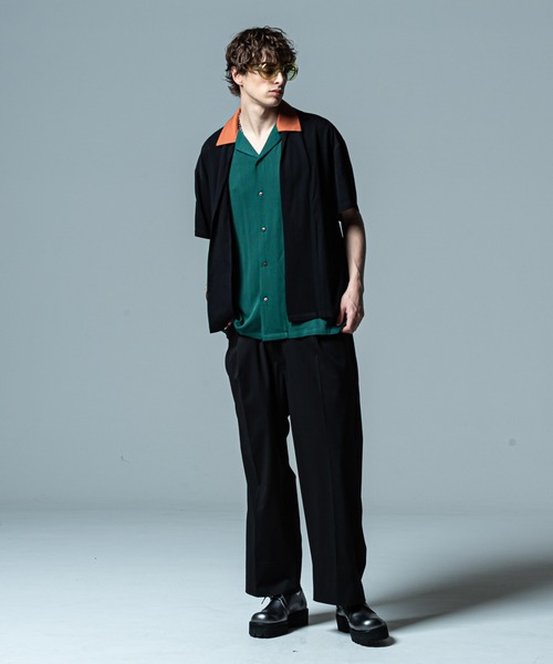 glamb シャツ Layered Bowling SH / レイヤードボウリングシャツ