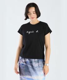 agnes b. tシャツ ロゴプリント コットン 半袖Tシャツ ”Brando