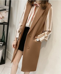 COCOMOMO ベスト ジレ テーラード ロングジレ レディース : ZOZOTOWN