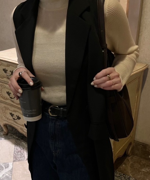 COCOMOMO ベスト ジレ テーラード ロングジレ レディース : ZOZOTOWN