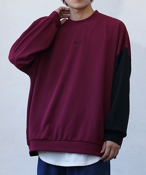 Washed sweater unisexual ロンT スウェット ビッグシルエット Washed sweater unisexual ロンT スウェット ビッグシルエット