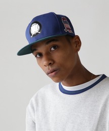 キャップ 帽子 「AVIREX × EXPANSION」 FLAT VISOR CAP BLUE / フラット バイザー キャップ ブルー メンズ｜ZOZOTOWN Yahoo!店