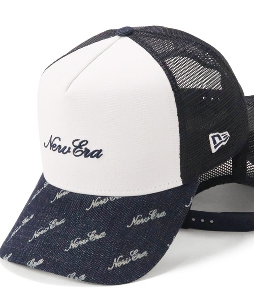 メッシュキャップ モノグラム NEW ERA キャップ 帽子 ニューエラ メッシュキャップ デニム