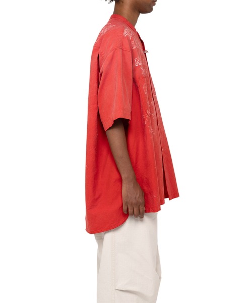 MAISON MIHARA YASUHIRO シャツ Distressed Half-sleeve Shirt メンズ 