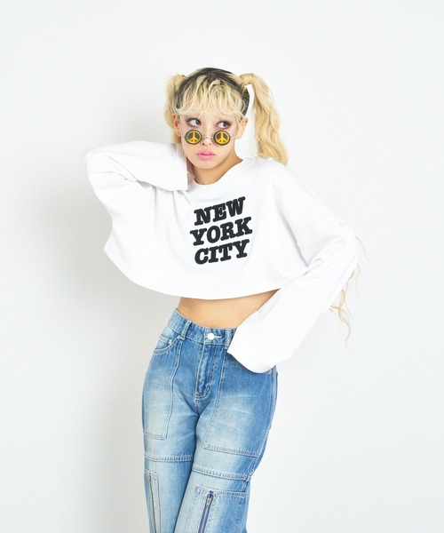 ANNASUINYC美品トレナー トレーナー スウェット ANNA SUI NYC “NYC” 刺繍 スウェットプル