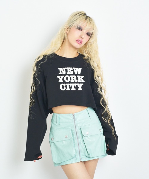 トレーナー スウェット ANNA SUI NYC “NYC” 刺繍 スウェットプルオーバー レディース