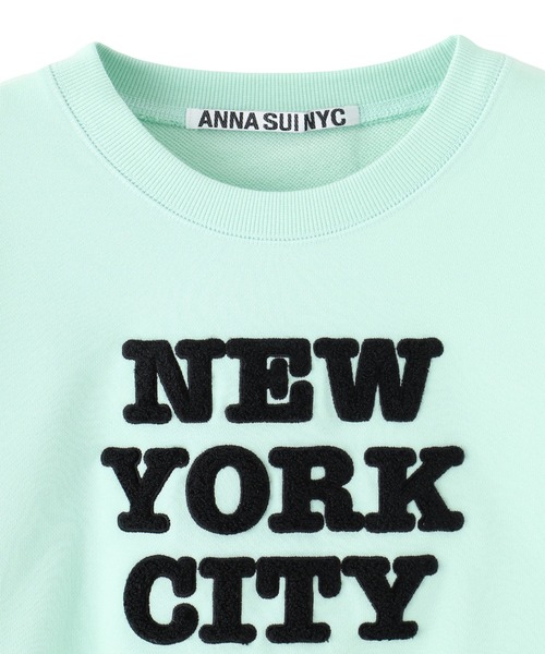 トレーナー スウェット ANNA SUI NYC “NYC” 刺繍 スウェットプルオーバー レディース