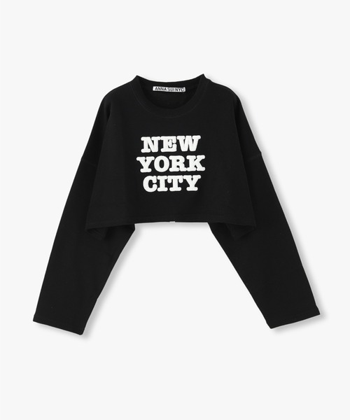 トレーナー スウェット ANNA SUI NYC “NYC” 刺繍 スウェットプルオーバー レディース