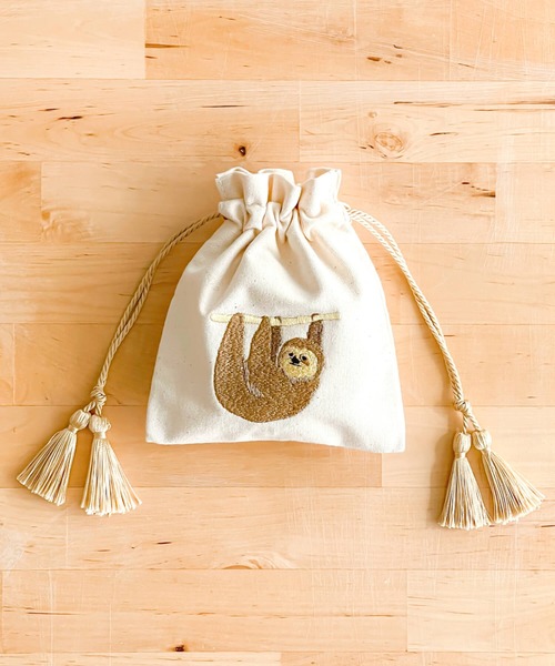 flapper_bags ポーチ アニマル刺繍巾着ポーチ3 レディース メンズ