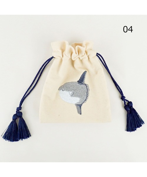 flapper_bags ポーチ アニマル刺繍巾着ポーチ3 レディース メンズ